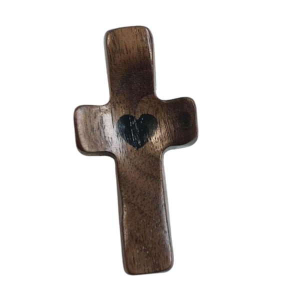 Madera Sosteniendo La Mano Cruz Palma Sosteniendo Cruces Para La Oración Cristiana Todos Los Santos