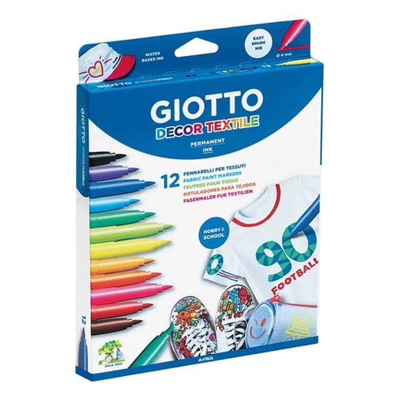 Marcador Giotto Decor Textil 12 Colores
