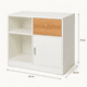 thumbnail image 2 of Cómoda Organizadora Nórdica Blanca con Cajón Puerta y 2 Compartimentos para Dormitorio 80x40x70cm, 2 of 6