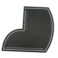 Magideal - Tarjeta De Mejora De Barbería Con Indicadores De Medición, Plantilla De Alineación De Barba Reutilizable, Fácil De Limpiar Y Herramienta Para Dar Form