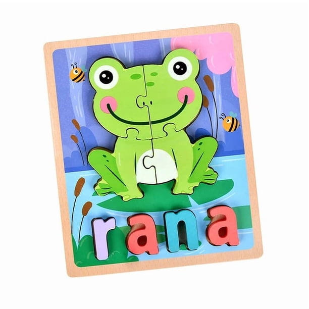 Puzzle Encaje Madera Letra Dibujo Rompecabeza Didactico Niño