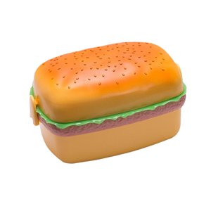 Magideal - Bento Box, Lonchera Con Forma De Hamburguesa, Contenedor Duradero Para Almacenamiento De Alimentos Fríos O Calientes, Caja De Refrigerios Para Niñas Y Rectángulo
