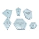 thumbnail image 3 of 300pcs Coser Fácil Mini Patchwork Acolchado Plantillas 6 Formas Regla Plantillas, 3 of 3