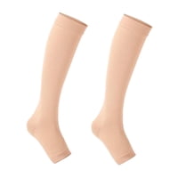 Magideal - Calcetines De Compresión Con Punta Abierta Medias De Compresión Para Soporte De Circulación Punta Abierta Para Trabajadores De Ti Trabajadores Civiles Color De Piel