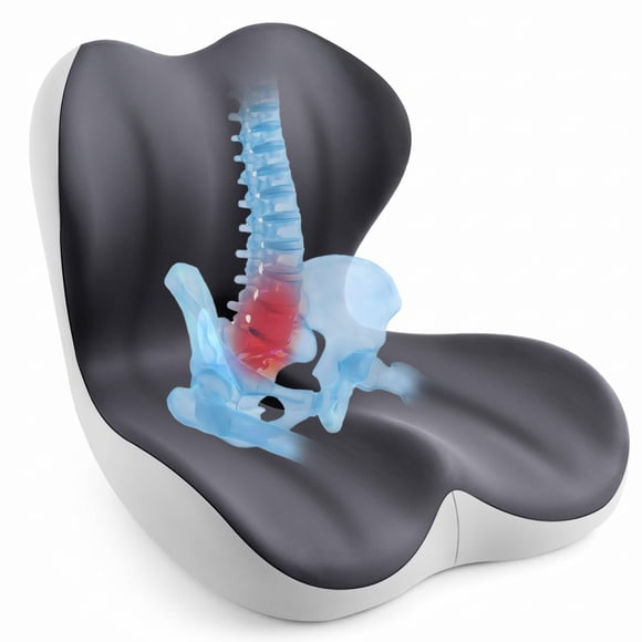 Cojín Ergonómico de Espuma Viscoelástica para Espalda y Asiento Synthcore