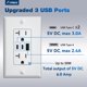 thumbnail image 3 of Enchufe Amico 6.0A USB Pack de 12 unidades 2C+1A 20 A Blanco, 3 of 8