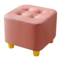 Bothyi - Reposapiés Cuadrado, Taburete Antideslizante, Taburete Otomano Para Dormitorio, Guardería, Sofá, Color Rosa