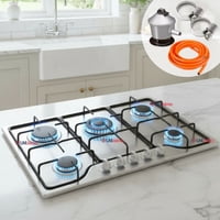Line - Cocina Encimera Gas Licuado 5 Platos Acero Inoxidable + Kit De Intalación