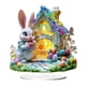 thumbnail image 5 of Adorno De Mesa Con Escena De Conejo De Pascua Para Jardín, Accesorio Versátil, Acrílico Plano 2D, Estilo B, 5 of 5