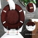 thumbnail image 4 of Asiento de Inodoro Redondo Angel Shield de Madera Nogal Oscuro con Cierre Lento, 4 of 7