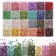 thumbnail image 1 of 24 colores de vidrio triturado para manualidades y arte de resina con brillo, piezas de vidrio roto, 1 of 7