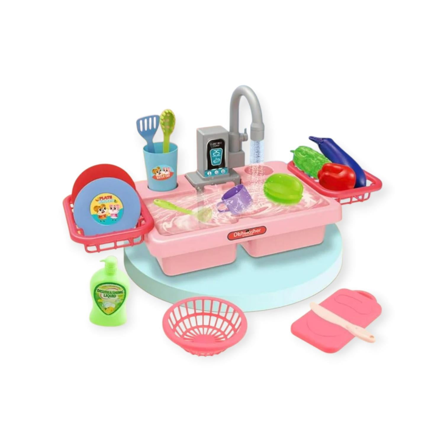 Genérico - Juego De Lavaplatos Con 19 Piezas Y Salida De Agua Real