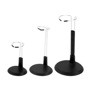 Magideal - 3 Piezas Soportes Para Muñecas Bases De Soporte Estables Bastidores Portátiles Y Sujetadores De Figuras Con Diseño Vertical Adecuado Para Decoración Negro