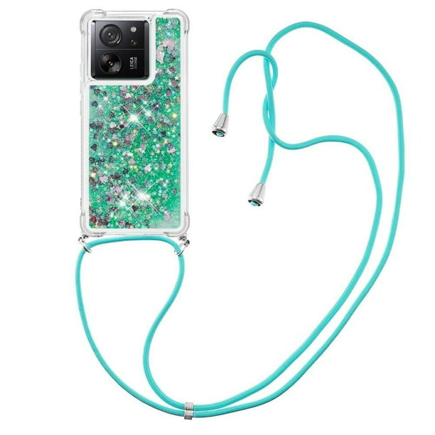 Funda FOXDOCK para Xiaomi 13T/13T Pro con Cuerda Ajustable, Brillo Líquido, Protección Antigolpes y Lente – Ideal para Regalo