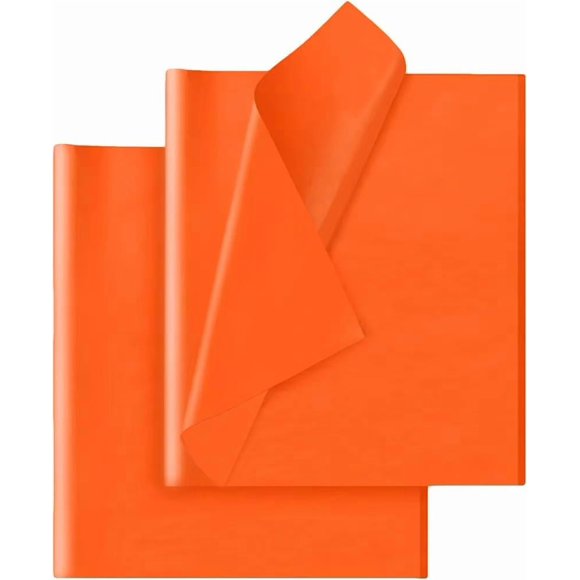 Papel de seda Hlonon 35 cm × 50 cm Naranja – 30 hojas