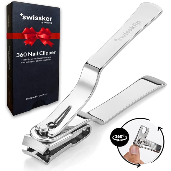 Cortauñas Swissklip, cabezal giratorio de 360 grados, acero inoxidable