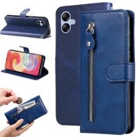 Gangxun - Funda Con Cremallera Para Samsung Galaxy A04E 4G, Carcasa Cartera De Cuero Pu Con Soporte Y Tarjetero