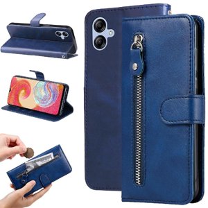 Gangxun - Funda Con Cremallera Para Samsung Galaxy A04E 4G, Carcasa Cartera De Cuero Pu Con Soporte Y Tarjetero