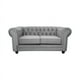 thumbnail image 1 of Sofá Chesterfield 2C Felpa Gris, 1 of 2