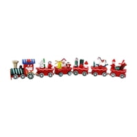 Bothyi - Pequeño Regalo De Tren Adorno De Tren Navideño De Madera Para Escritorio Fiesta De Navidad 31X3X5Cm