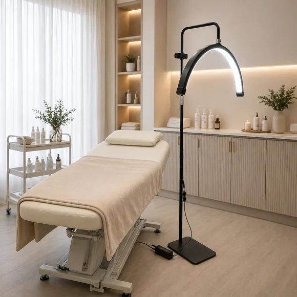 Lámpara LED Media Luna Profesional Estética Regulable 3 Tonos