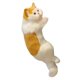 thumbnail image 4 of Simulación De Felpa Gato Estatua Animal Moderno Para Juguetes De Escritorio Amarillo Blanco, 4 of 5