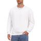 thumbnail image 4 of Sudadera Casual de Gimnasio de Manga Larga con Cuello Redondo de Color Sólido para Hombre M Blanco, 4 of 6