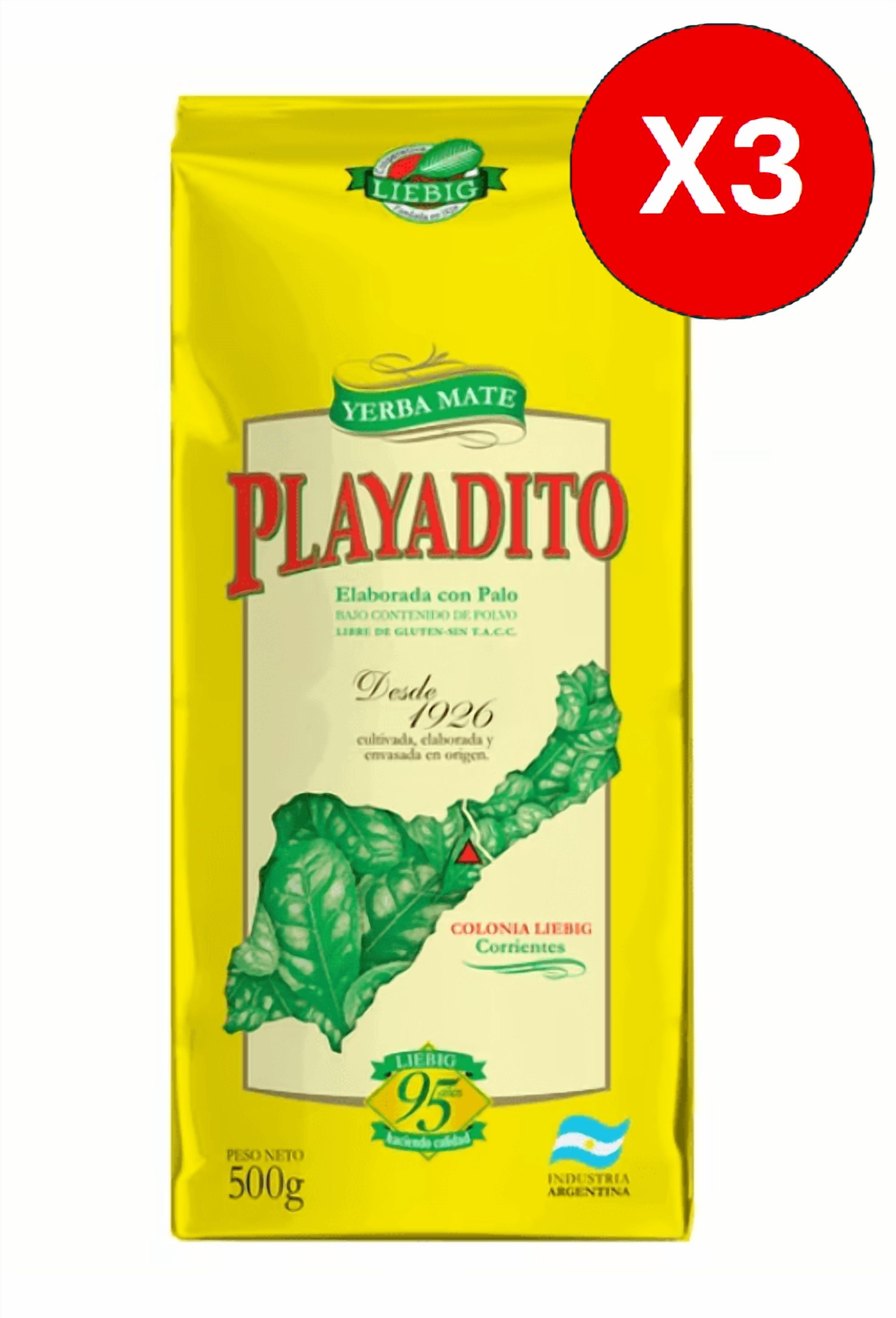 Playadito - Pack 3 Tradicional 500G C U