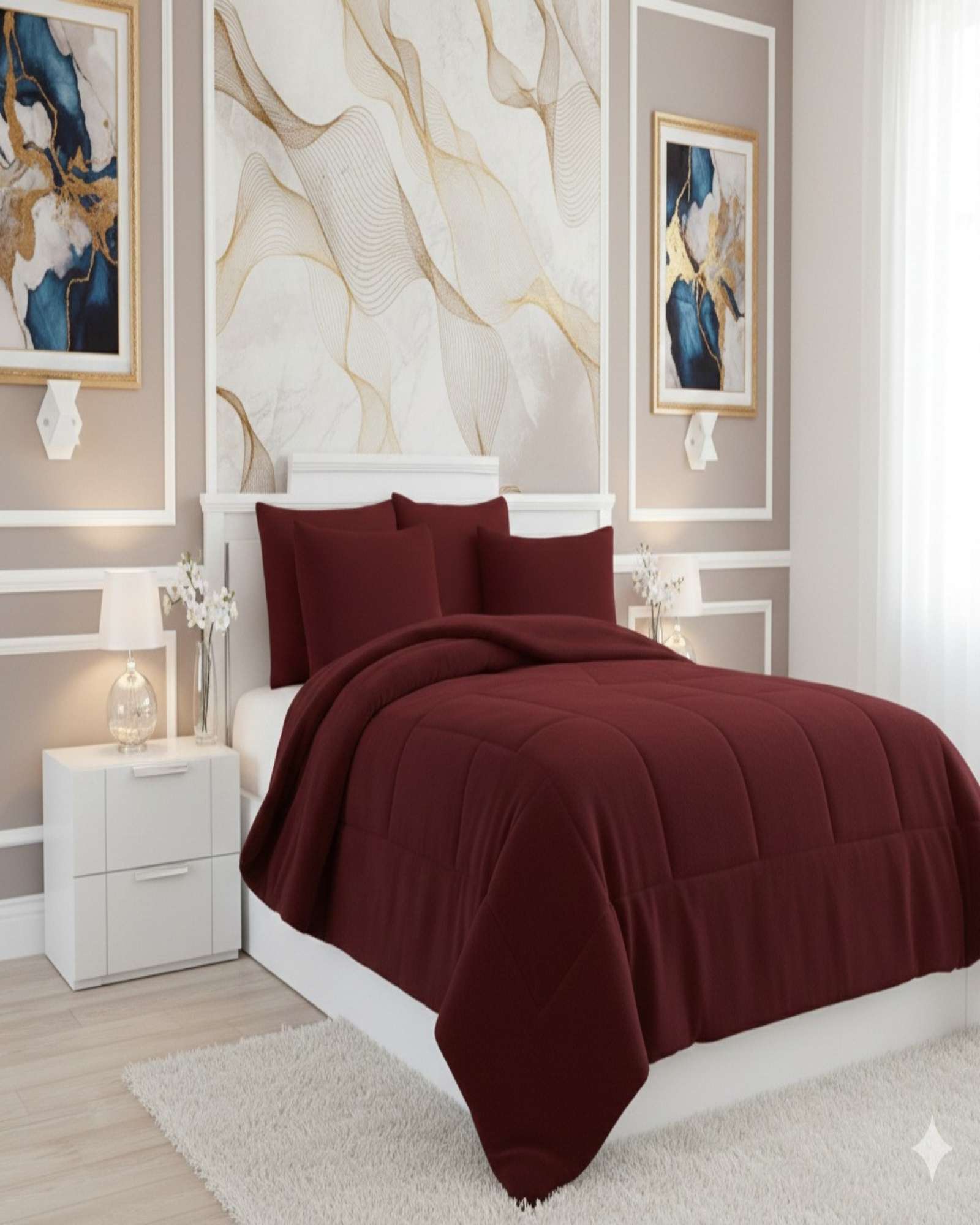 Imac Hogar - Cubrecama Premium Plush Y Chiporro - Invierno King