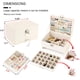 thumbnail image 2 of Caja de joyería BOOVO de 5 niveles, cuero PU blanco, 2 of 7