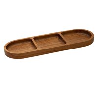 Magideal - Bandeja De Madera Para Servir, Bandeja De Madera, Bandeja De Café, Plato Rectangular, Plato Dividido Para Postres, Salsas, Fiestas De Sushi, Aperitivo Estilo B