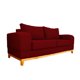 thumbnail image 2 of Sofá Basalto 3 Cuerpos Chenille Tipo Lino Rojo, 2 of 5