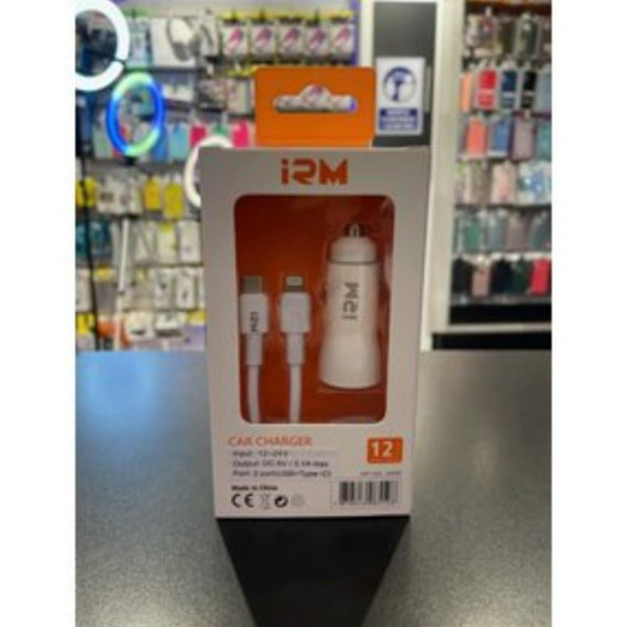 Cargador Auto Irm® Celular Puerto C Cable C A Lightning