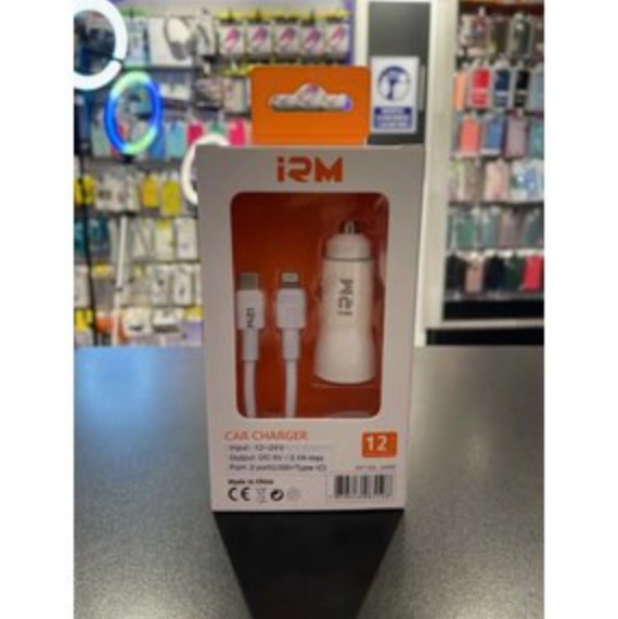 Cargador Auto Irm® Celular Puerto C Cable C A Lightning