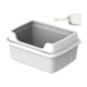thumbnail image 2 of Caja De Arena Para Gatos De Interior Bandeja De Arena Para Gatos Peque?os Animales Conejo Gris M 38x29x18.5cm, 2 of 5