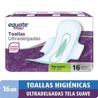 Toallas Higiénicas Con Alas Ultradelgadas Tela Suave 16 Un Equate