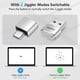 thumbnail image 2 of Mover ratón USB con botón de interruptor, miniagitador automático de ratón con 2 modos de movimiento, sin controlador, Plug & Play, mantiene el ordenador/portátil despierto, adaptador USB-C, plateado, 2 of 7