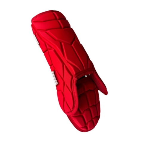 Magideal - Protectores De Piernas De Béisbol Y Softbol Protectores De Pies Para Adultos Protección En Deportes Multifunción Cómodo Protector Ergonómico Ajustable Rojo