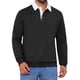 thumbnail image 1 of INSPIRE CHIC Sudadera Polo de Hombre con Cuello Contrastado y Mangas Largas S Negro, 1 of 6
