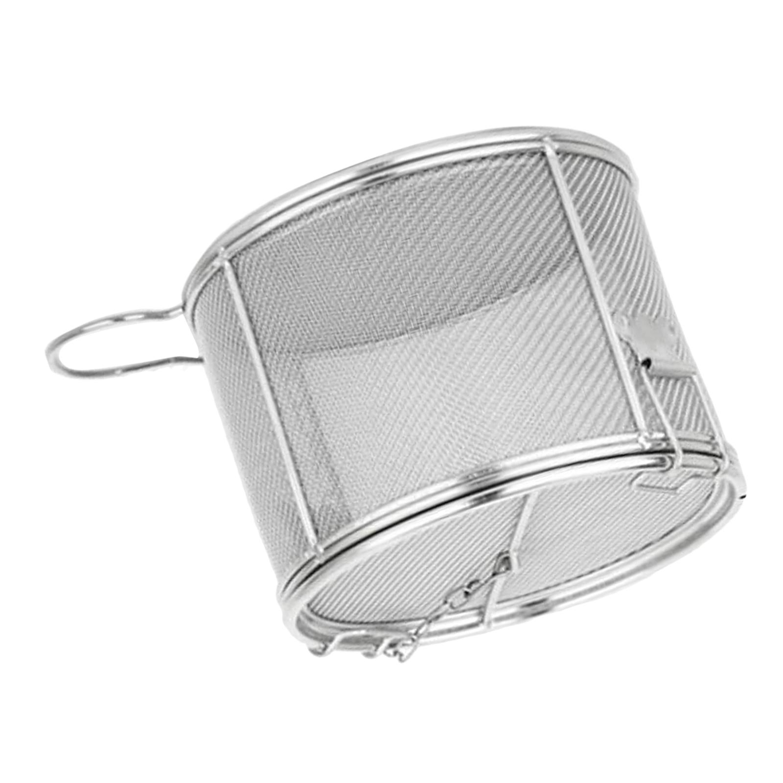 Magideal - De Especias Reutilizable Malla Fina De Material Acero Inoxidable Con Gancho De Cadena Colador De Té Para Sopa Condimento Hierbas De Separación De , 14X10Cm