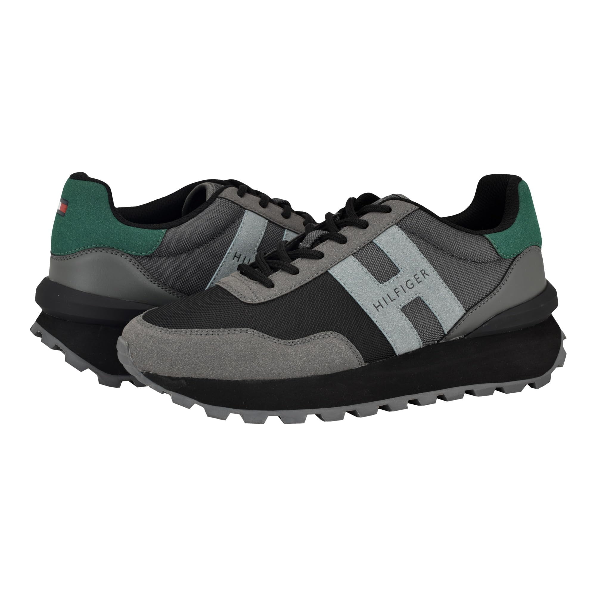 Zapatilla Tommy Hilfiger Gani Para Hombre En Color Gris/negro Talla 12