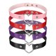 thumbnail image 1 of Uxcell 4Pcs Collares de Cuero PU con Corazón, Gótico Punk, Collar Ajustable para Mujeres Rojo y 3 Colores, 1 of 6
