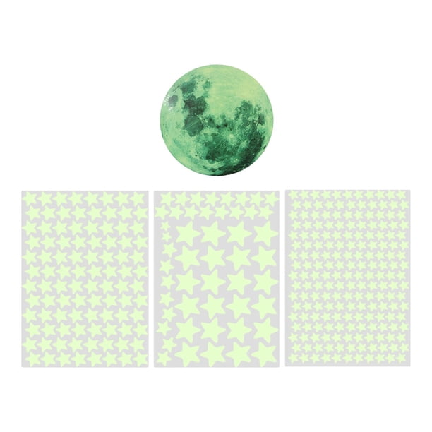 334 Pegatinas De Pared Que Brillan En La Oscuridad, Pegatinas De Estrellas Luminosas Para Fiesta En La Pared