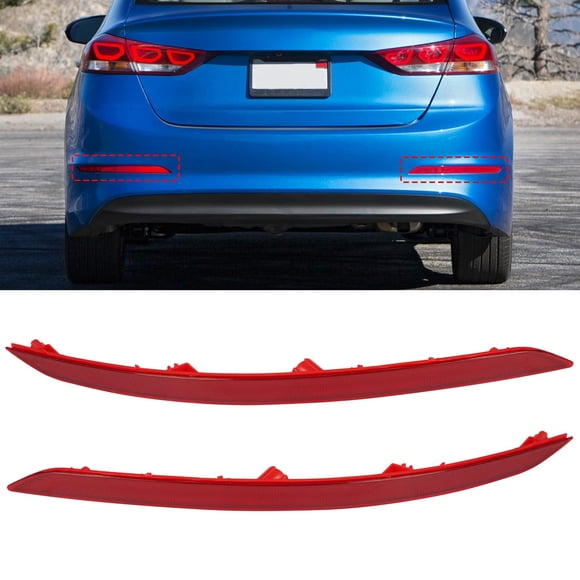 Reflector de parachoques trasero Abodvu para Hyundai Elantra 2017‑2018 (2 piezas)