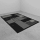 thumbnail image 2 of Alfombra 200x240 cm tetris negro diseño moderna elegante decorativa, 2 of 3