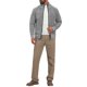 thumbnail image 2 of Chaqueta de punto con cremallera y forro polar grueso de invierno para hombre, cuello alto, M gris, 2 of 6