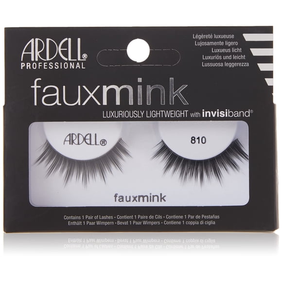 Eyelash Ardell 810, 100% cabello humano, visón sintético, negro