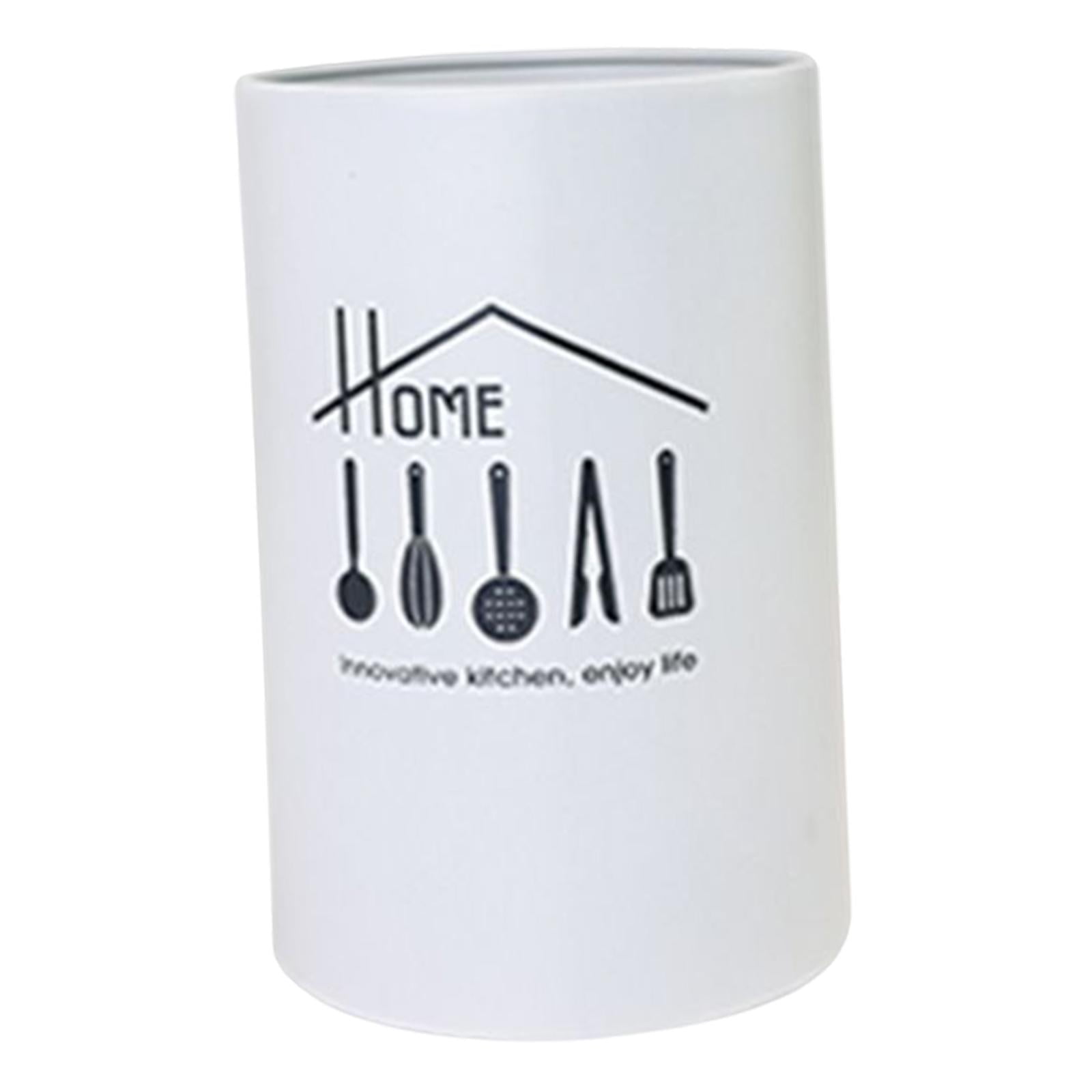 Magideal - Soporte Para Utensilios De Cocina, Estante De Almacenamiento Para Drenaje, Organizador De Cubiertos, Soporte Para Jaula De Palillos, Estante De Secado , Blanco Un Blanco