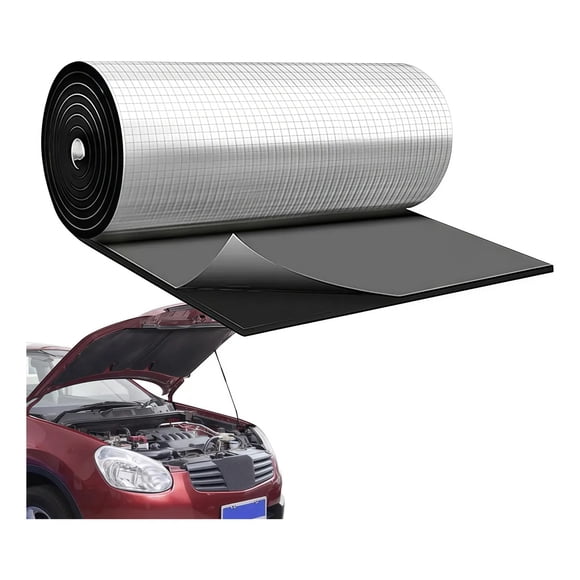 1m x 1m Algodón Espuma Aislante Aluminio Autoadhesiva 5 Mm. Película de aislamiento acústico y térmico para automóviles