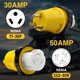 thumbnail image 2 of Adaptador HUBRV 30A a 50A con Bloqueo Giratorio para RV, 2 of 7